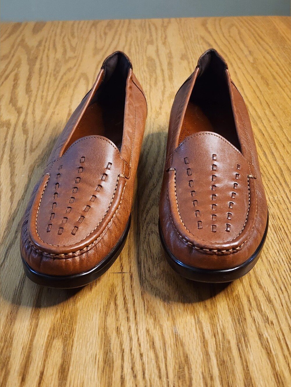 SAS Women's Weave Loafers Size 11.5 QUALITY LEATHER LIKE NEW Flats